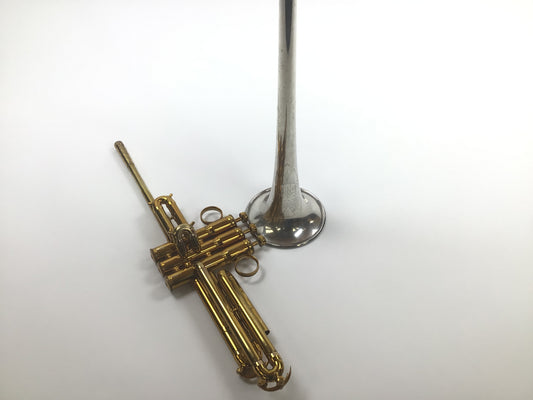 Used King Bb Herald Trumpet, Sterling Silver Bell (SN: 314160)