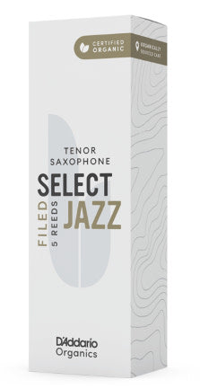 D'Addario Organic Select Jazz Filed Tenor Saxophone Reeds 4 Medium