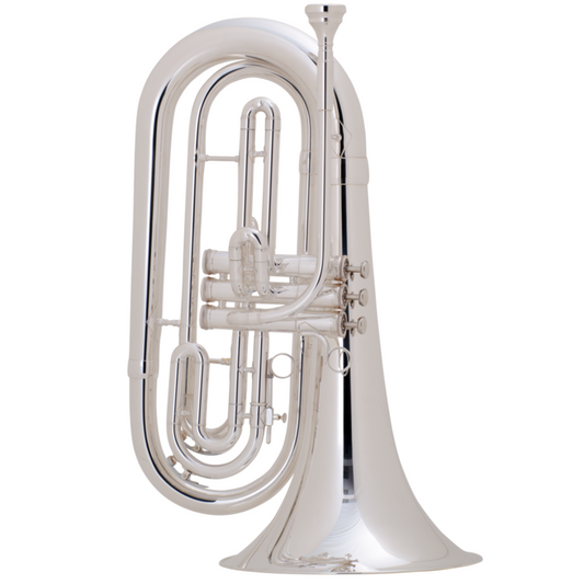 King Ultimate Marching Baritone Horn Large Shank Silver Plate