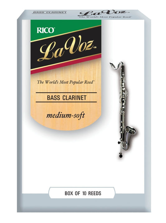 Rico La Voz Bass Clarinet Reeds, Box of 10 Hard