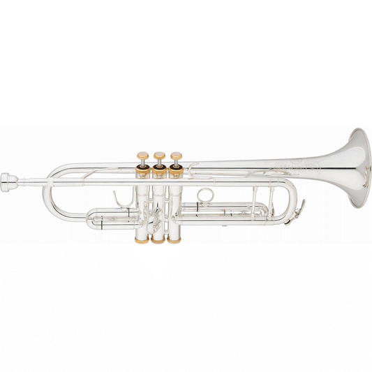 Eastman ETR520 Bb Trumpet Silver Plate w/ Gold Highlights