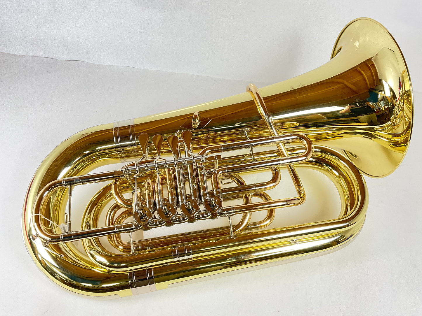 Miraphone 494 Hagen BBb tuba Yellow body Gold machine