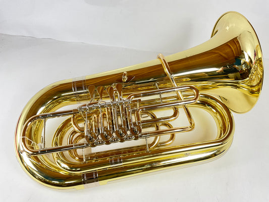 Miraphone 494 Hagen BBb tuba Yellow body Gold machine