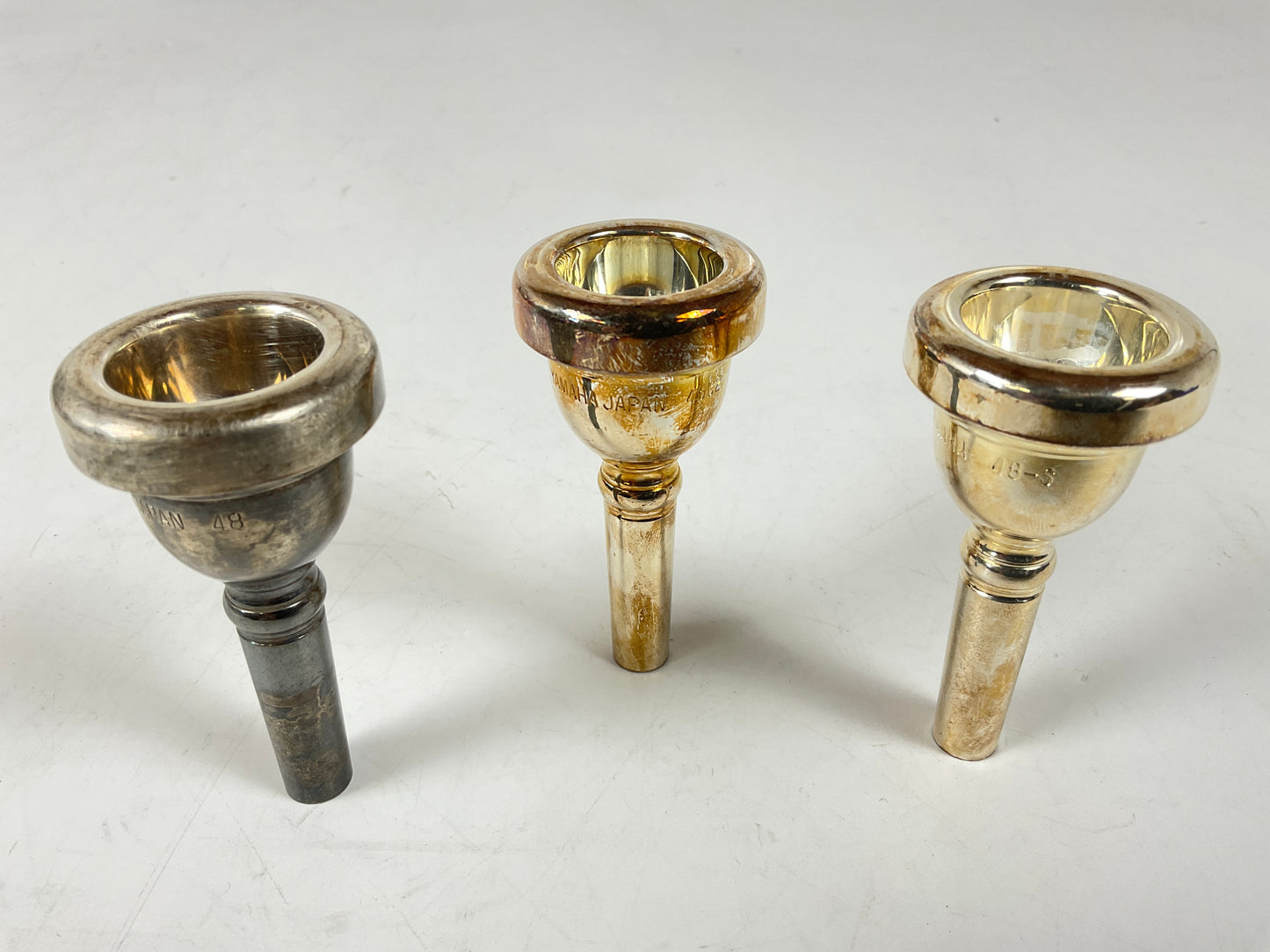 Used Trombone Mouthpiece Lot of 3 Yamaha 48 Small Shank Mouthpieces - Sold AS IS [67413]