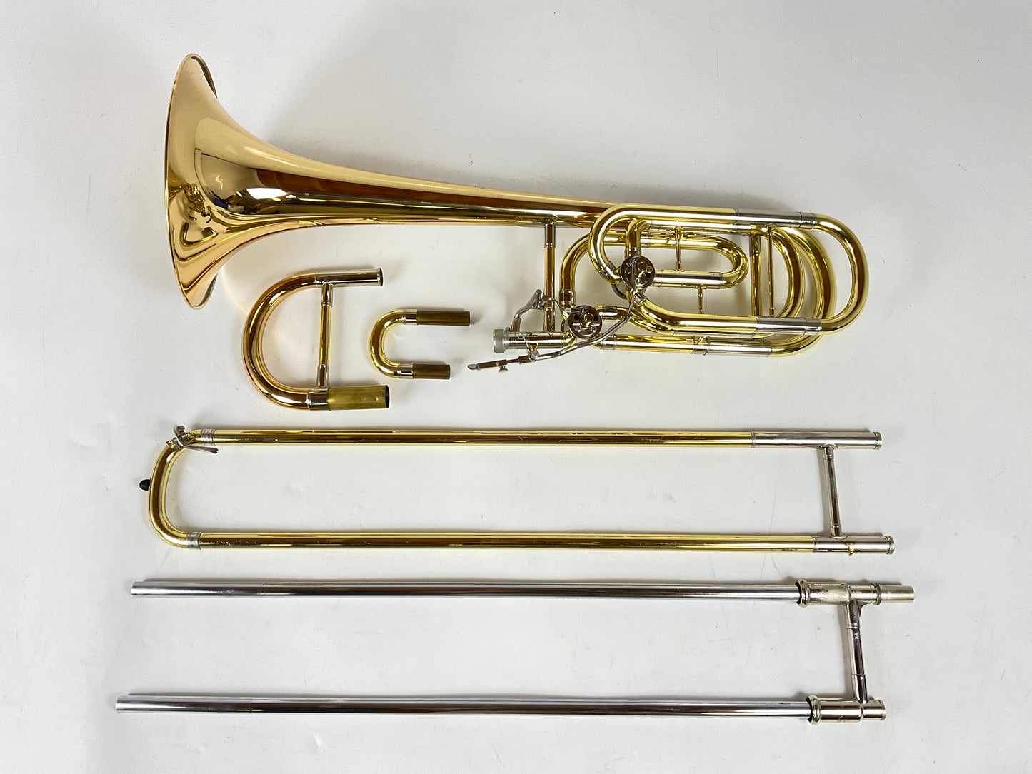Trombone Sib/Fa d'occasion Yamaha YSL-8420G (SN : 001908)