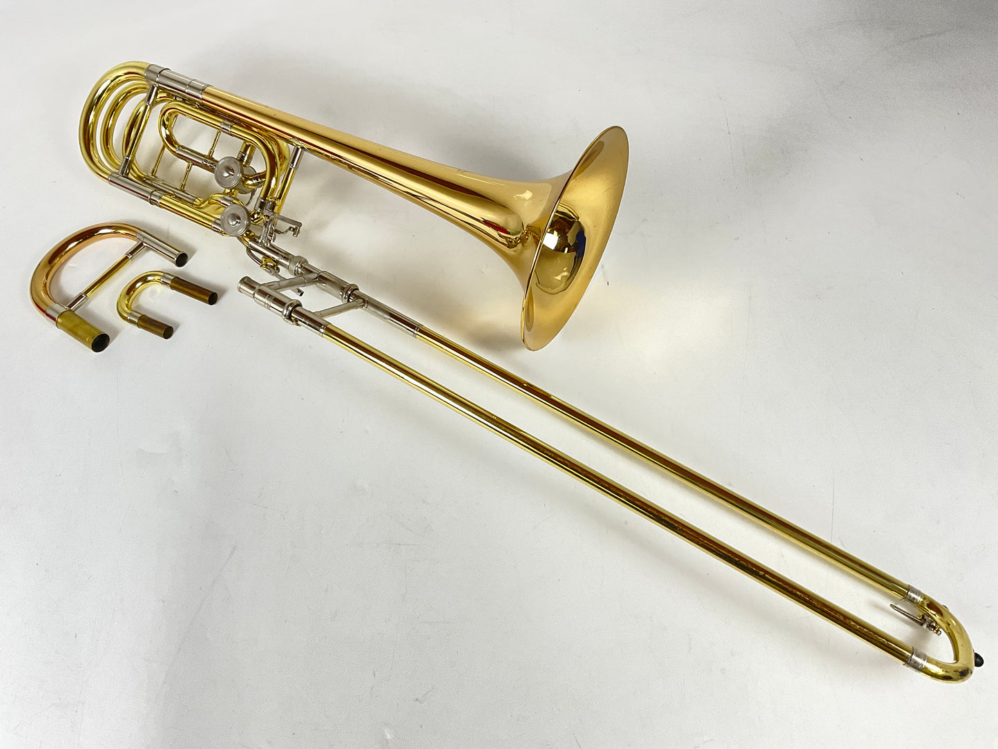 Trombone Sib/Fa d'occasion Yamaha YSL-8420G (SN : 001908)