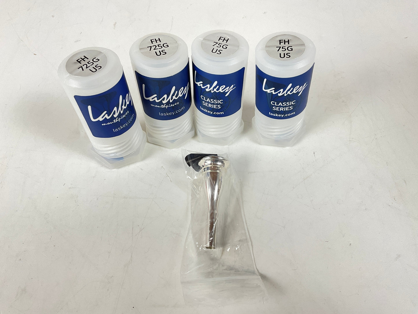 Used French Horn Mouthpiece Lot 2: Laskey 725G x2, 75G x2 [71170]