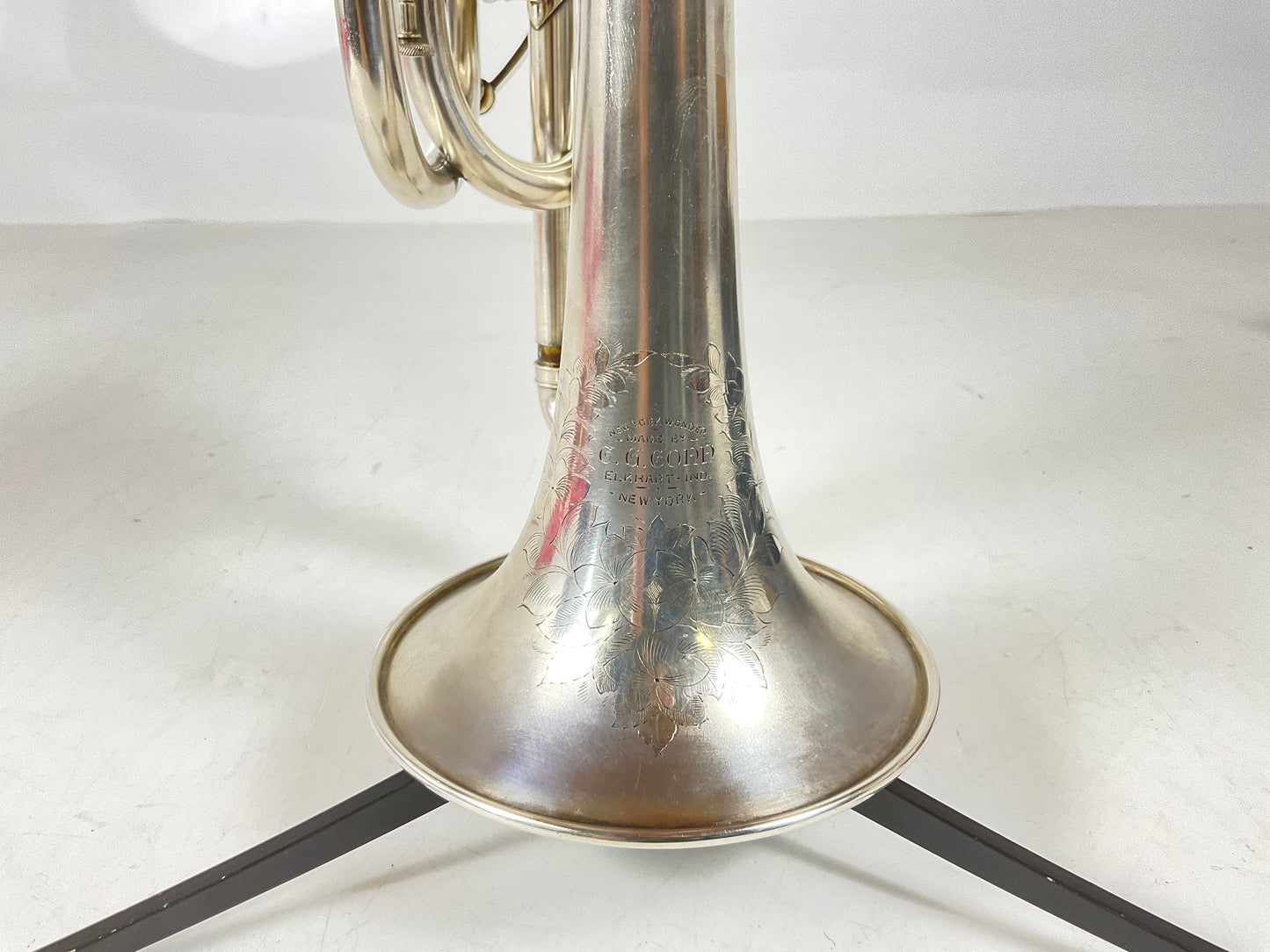 Used C.G. Conn "New York Wonder" Bb/A Cornet (SN: 70075)