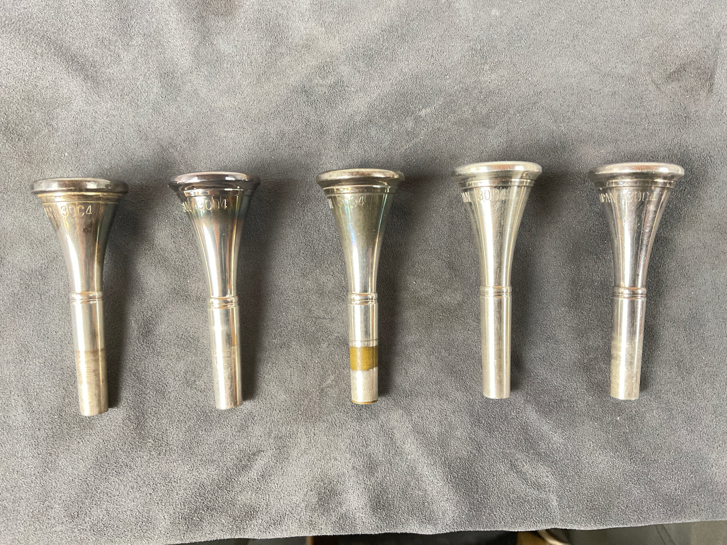 Used French Horn Mouthpiece Lot 3: Five Yamaha Mouthpieces [01281]