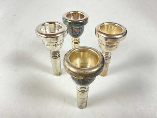 Used Trombone Mouthpiece Lot 86: Four Large Shank Bach [93996]