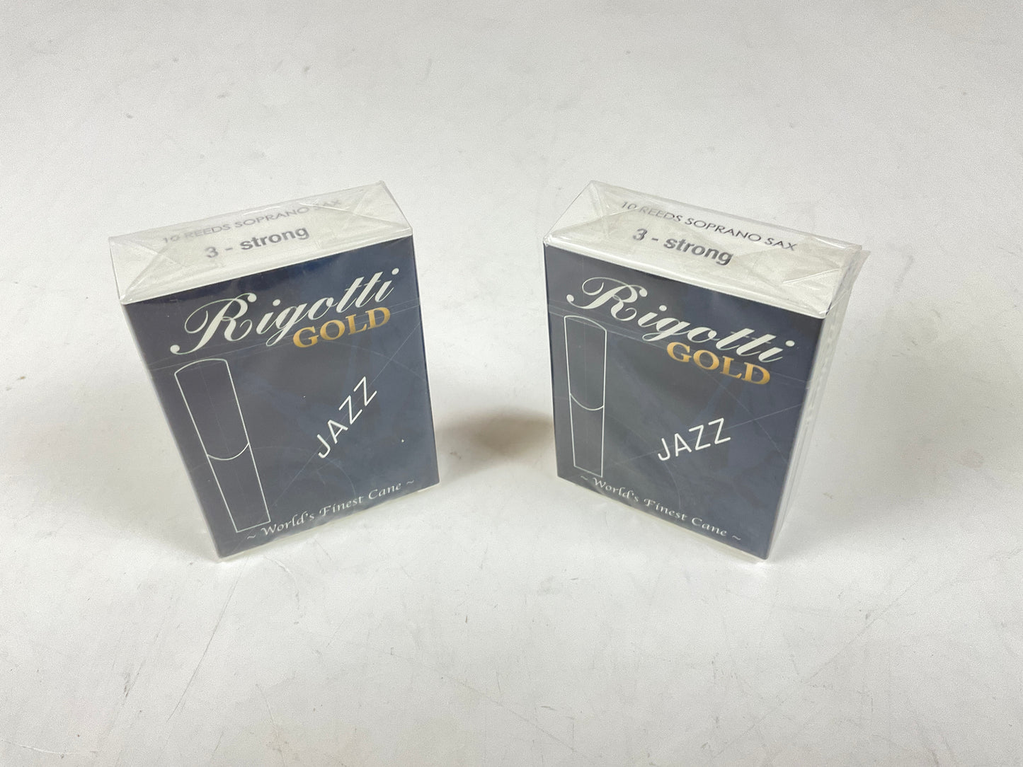 Soprano Saxophone Reed Lot: 2 Boxes Rigotti Gold Blue 3 Strong [22534]