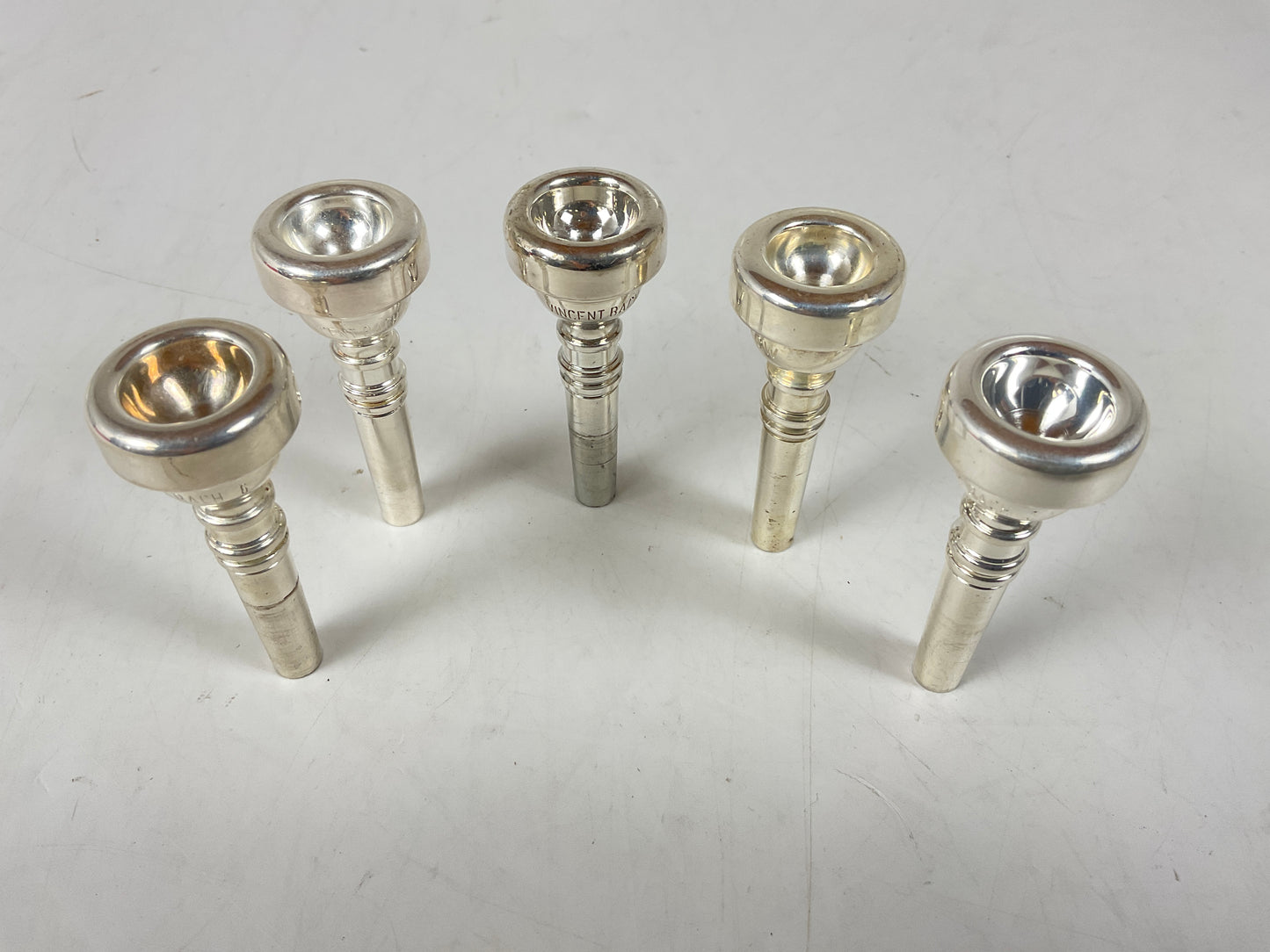 Used Cornet Mouthpiece Lot 1: Five Bach Cornet [68554]