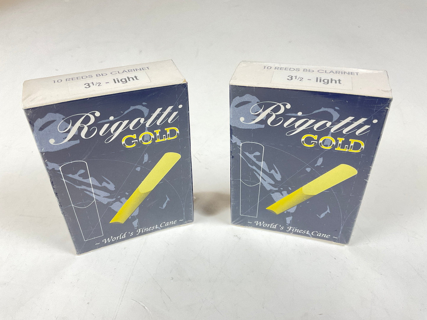 Clarinet Reed Lot: 2 Boxes Rigotti Gold Blue 3.5 Light [66304]