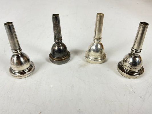Used Trombone Mouthpiece Lot 87: Four Small Shank Bach [65487]