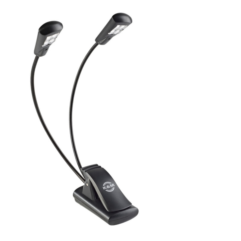 K&M 12246 Music Stand Light Double 4 LED FlexLight