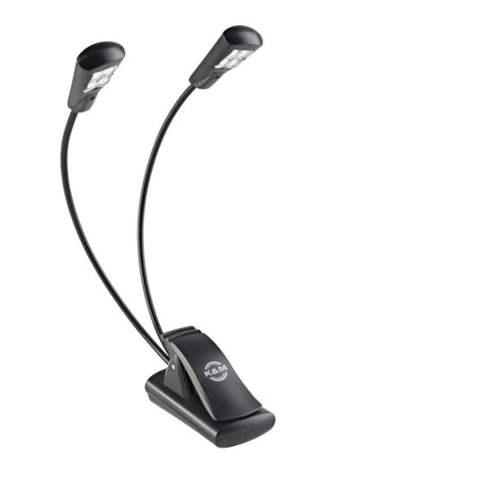 K&M 12246 Music Stand Light Double 4 LED FlexLight