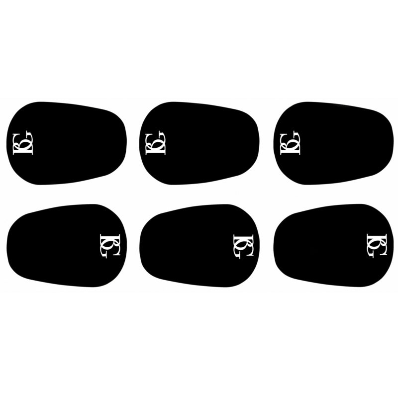 BG Mouthpiece Cushions Pack of 6 Black Large 0.8 mm