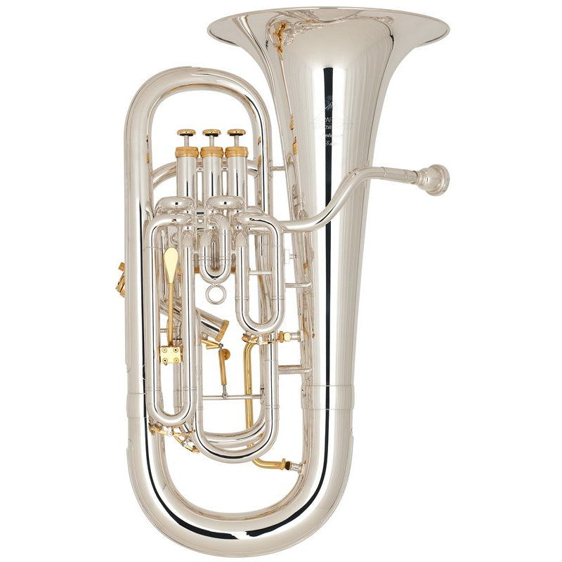 Miraphone Euphonium Edition Model M5050 Silver Plate trigger on main tuning slide, with protection guard No Case
