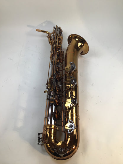 The Growling Sax Origin Series Professional Baritone Saxophone, Black Nickel and brown gold lacquer