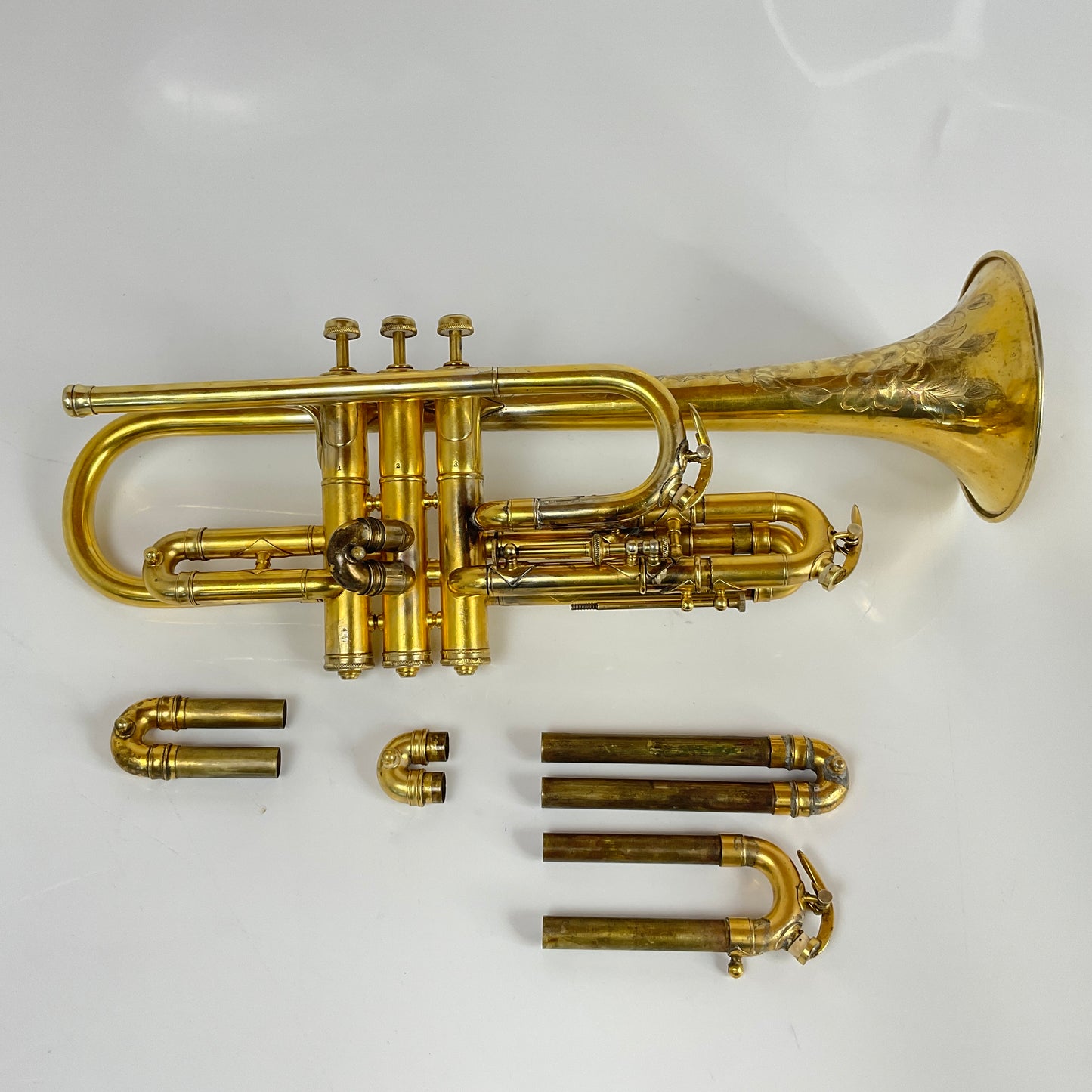 Used Holton Revelation Bb/A Cornet, Gold Plate (SN: 29487)
