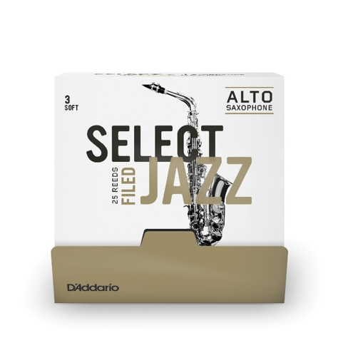 D'Addario Rico Select Jazz Alto Saxophone 25-Count Single-Sealed Reeds