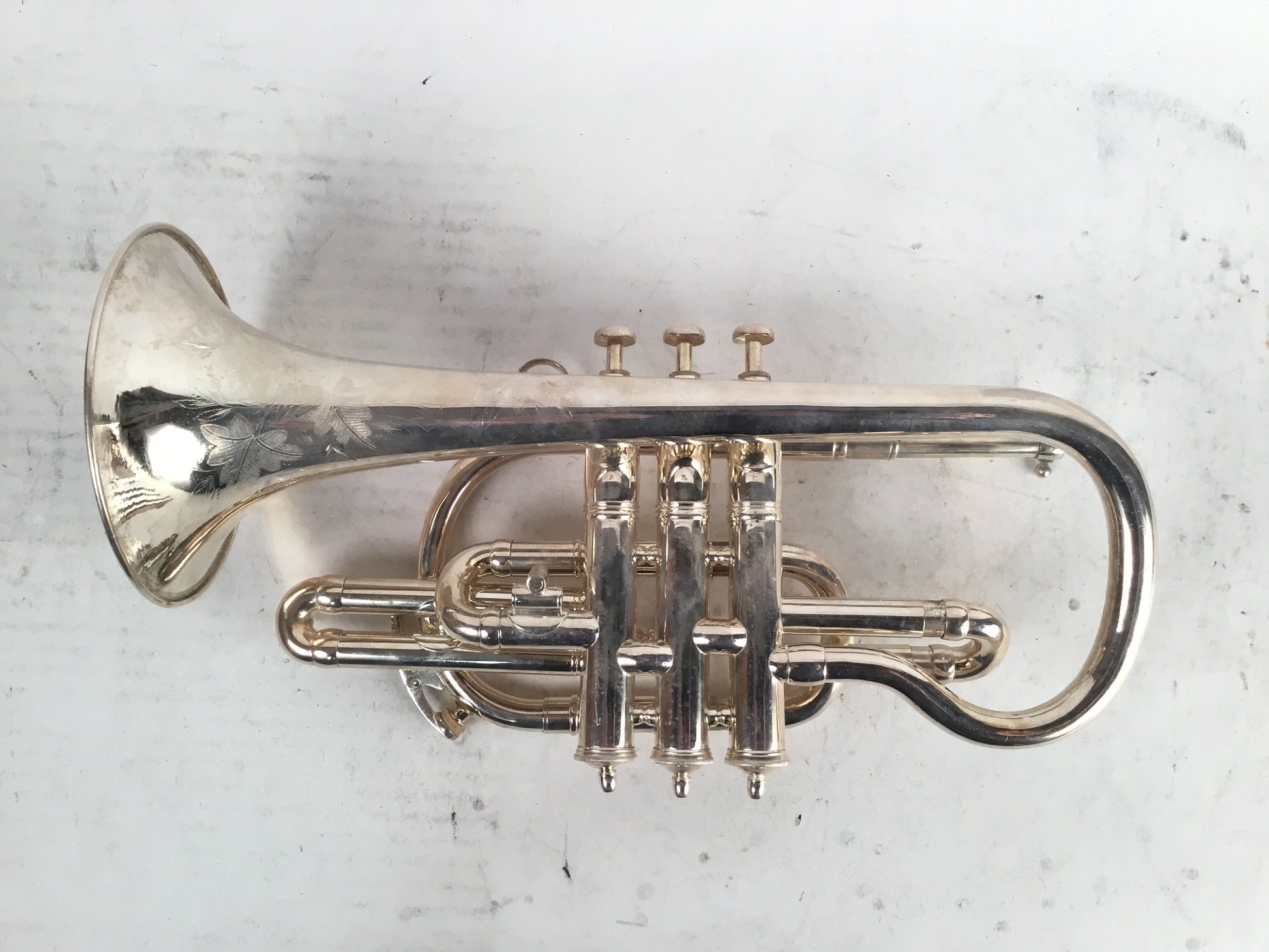 Used August Pollman Light Action NY Bb Cornet [323]