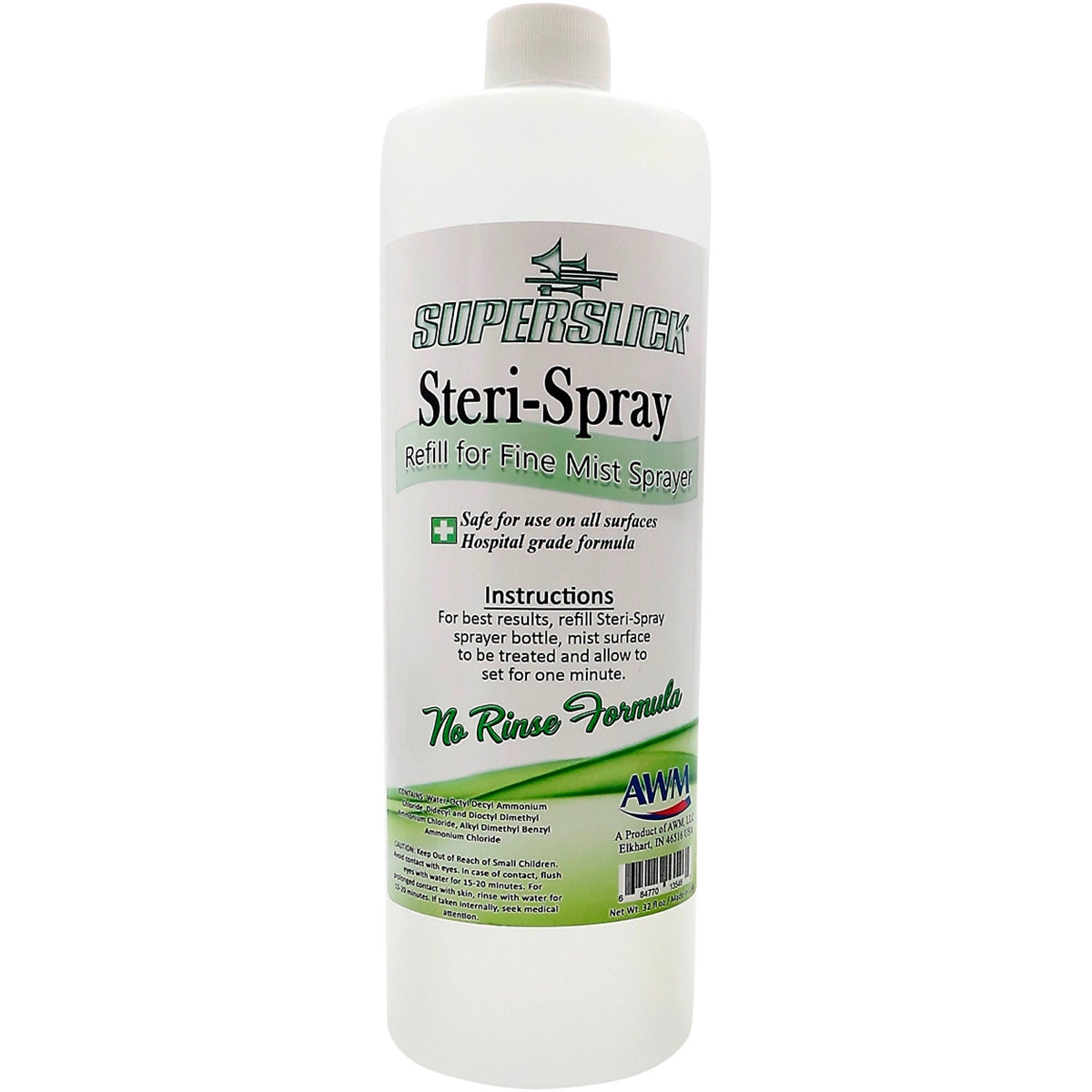 Superslick Steri-Spray Mouthpiece Cleaner 32 oz refill