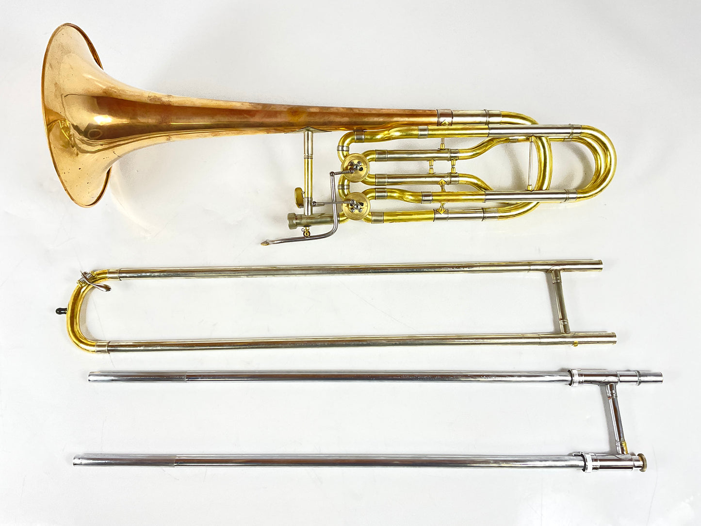 Used Holton TR180 Bb/F/D Bass Trombone with Instrument Innovations Rotors (SN: 100.38)