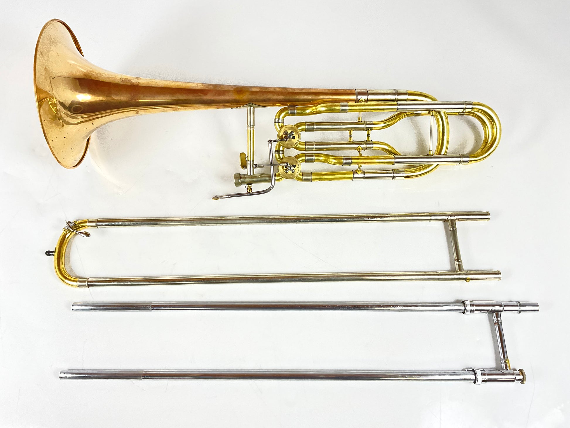 Used Holton TR180 Bb/F/D Bass Trombone with Instrument Innovations Rotors (SN: 100.38)
