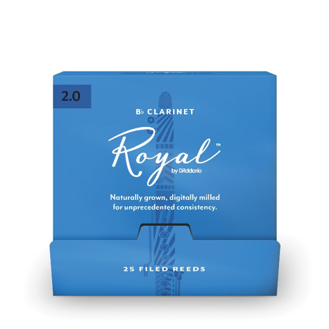 D'Addario Rico Royal Bb Clarinet 25-Count Single-Sealed Reeds