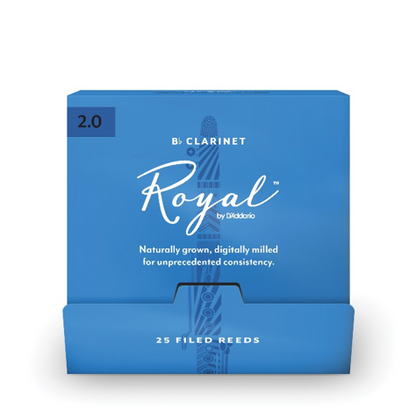 D'Addario Rico Royal Bb Clarinet 25-Count Single-Sealed Reeds
