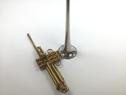 Used King Bb Herald Trumpet, Sterling Silver Bell (SN: 314160)