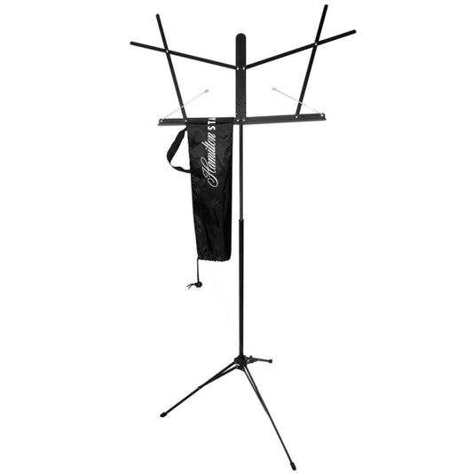 Hamilton Music Stand ,Folding w/Clutch.Black w/bag