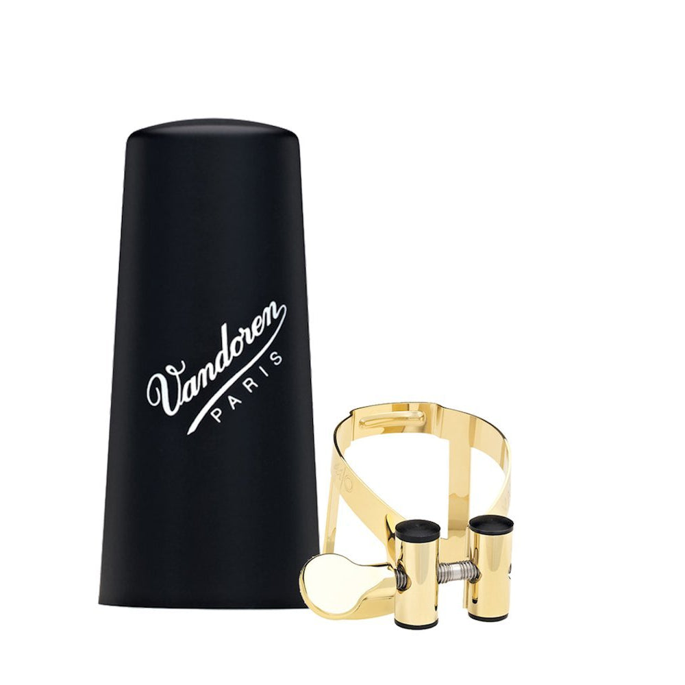 Vandoren M/O Series Ligature & Plastic Cap Set Bb Clarinet 24k Gold Plate