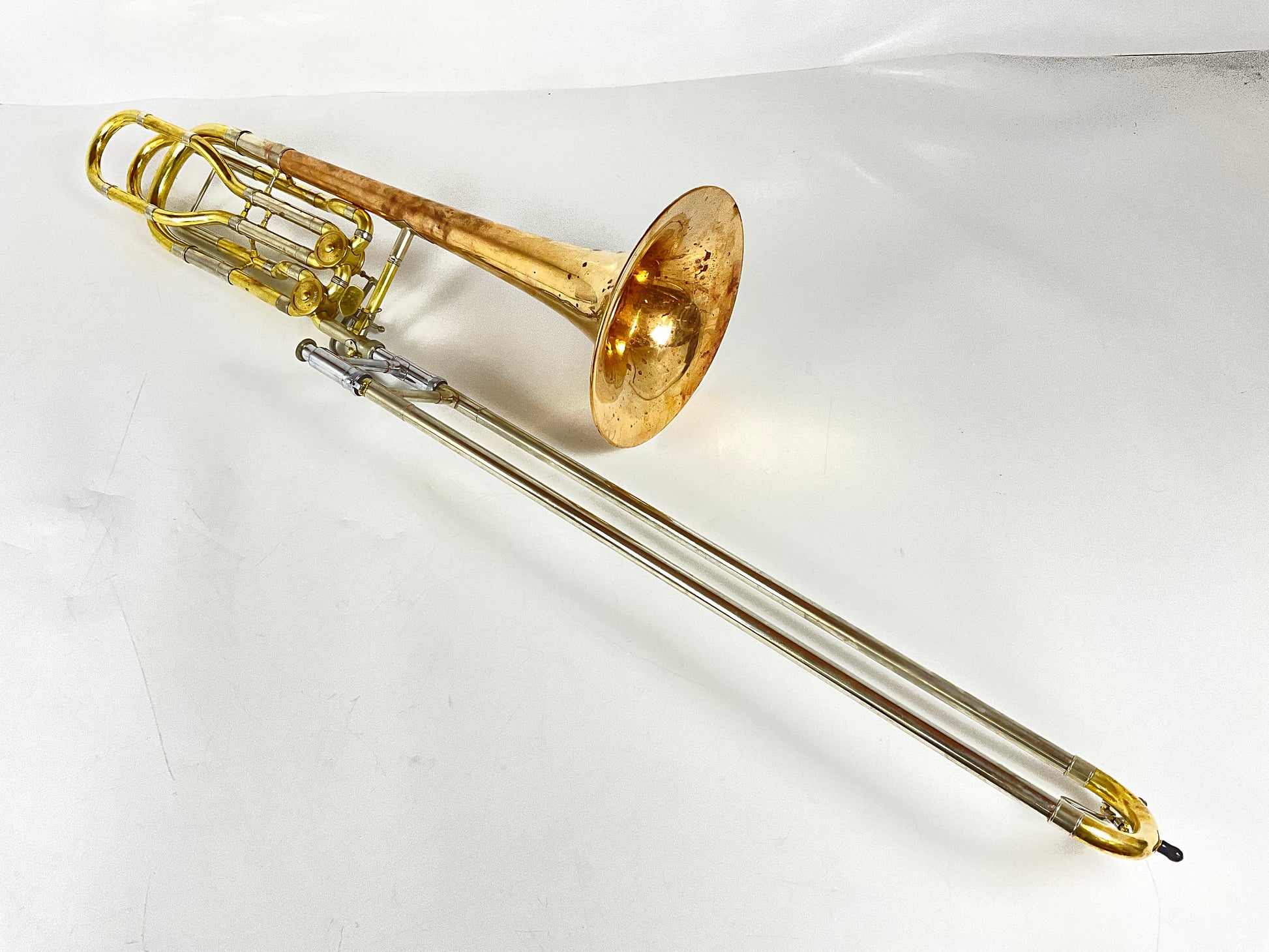 Used Holton TR180 Bb/F/D Bass Trombone with Instrument Innovations Rotors (SN: 100.38)