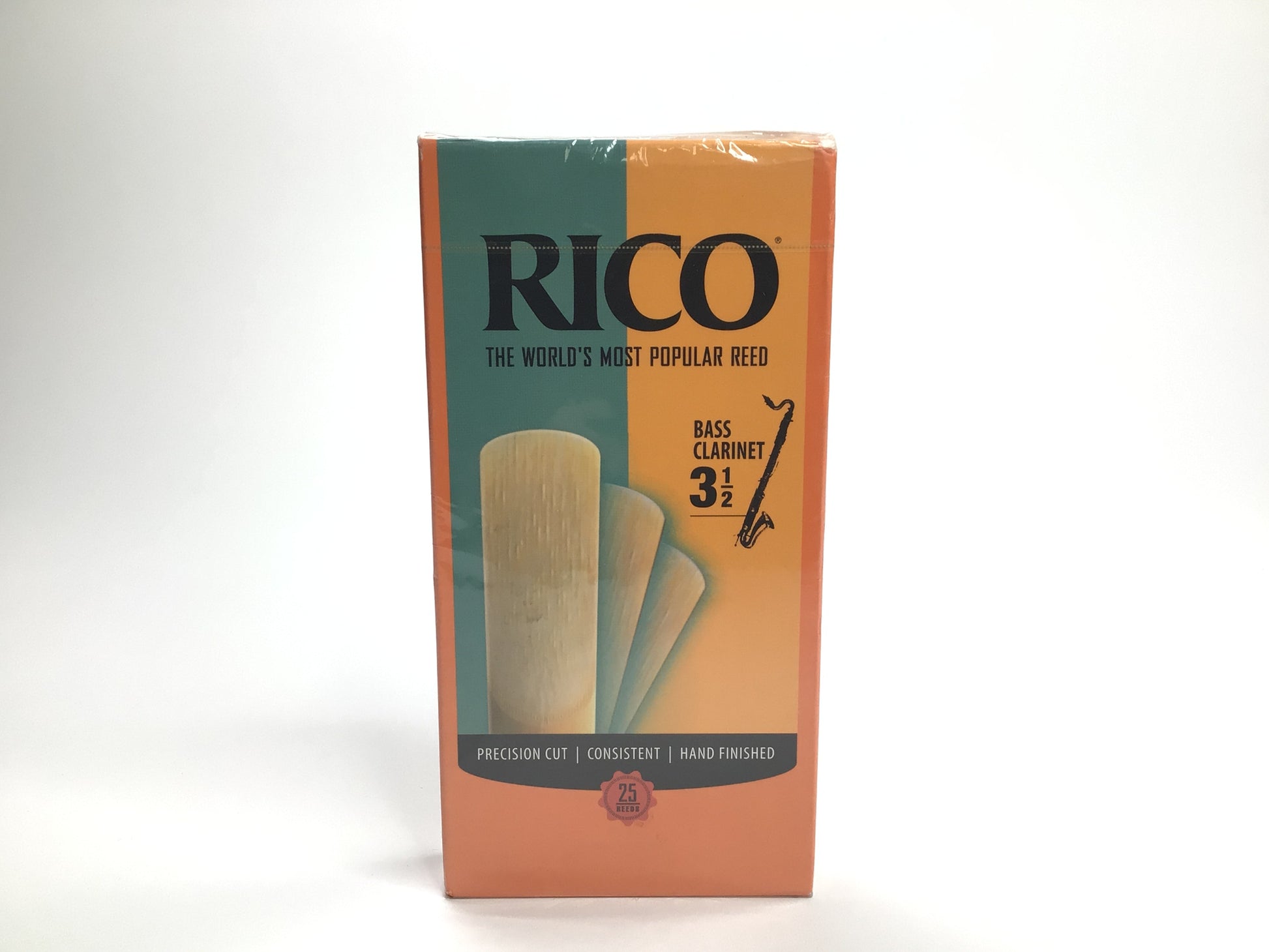 Reed Lot 16. Rico Bb Bass Clarinet Reeds, Strength 3 1/2, One Box of 25 Reed [801]