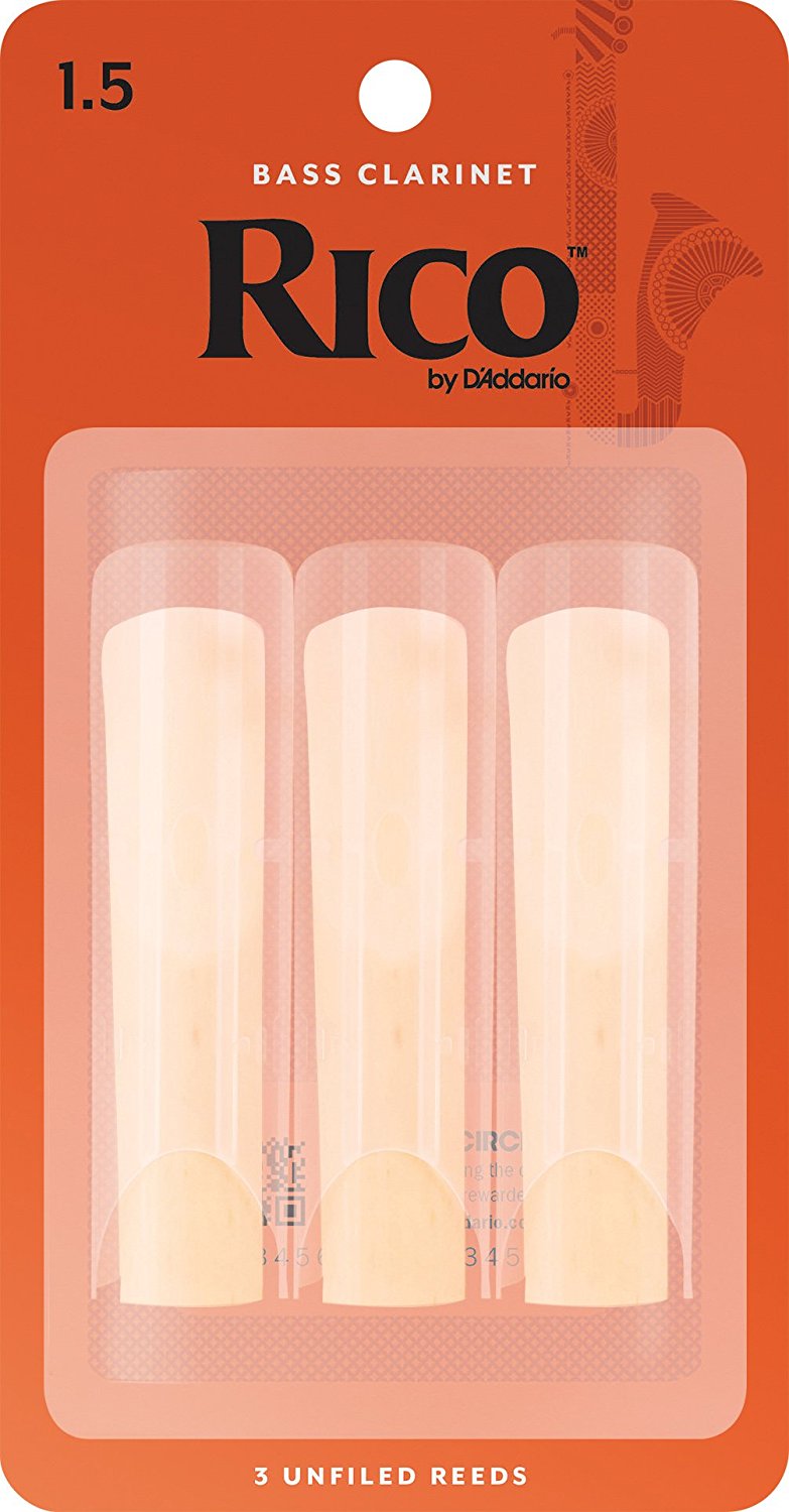 Rico Bass Clarinet Reeds Pack of 3 1.5