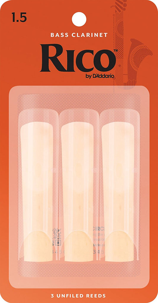 Rico Bass Clarinet Reeds Pack of 3 1.5