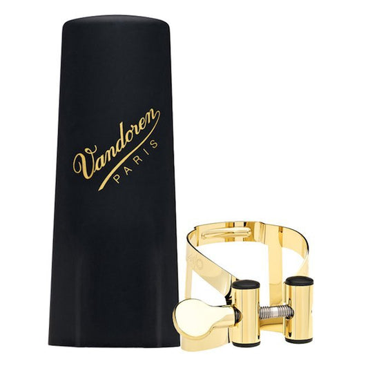 Vandoren M/O Series Ligature & Plastic Cap Set Tenor Sax Gilded