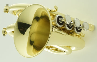 Carol Brass Mini Pocket Trumpet, Lacquer CPT-1000-YSS-Bb-L