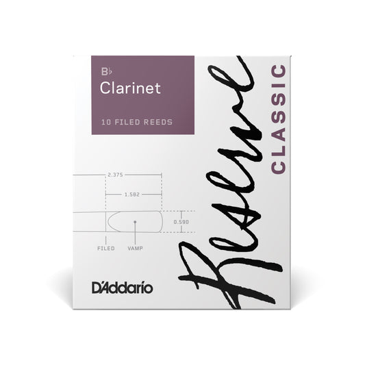 D'Addario Reserve Classic Bb Clarinet Reeds 10 Pack