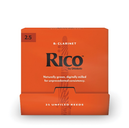 D'Addario Rico Bb Clarinet 25-Count Single-Sealed Reeds
