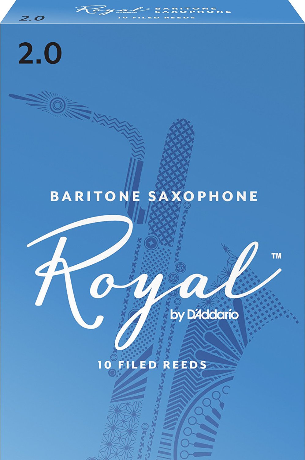 Rico Royal Baritone Saxophone Reeds, Box of 10 1.5