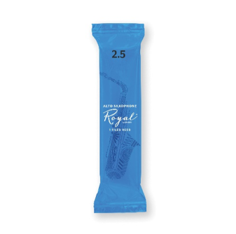 D'Addario Rico Royal Alto Saxophone 25-Count Single-Sealed Reeds
