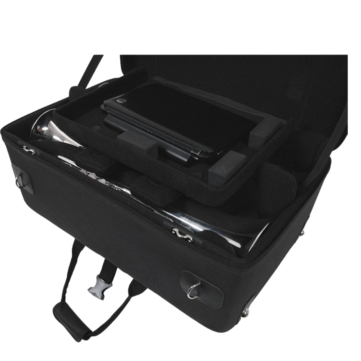 Marcus Bonna Case for 4 Trumpets and Laptop- Black Leather