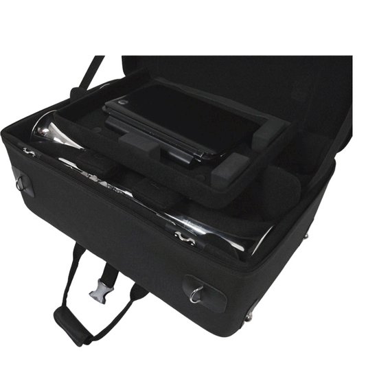 Marcus Bonna Case for 4 Trumpets and Laptop- Black Leather