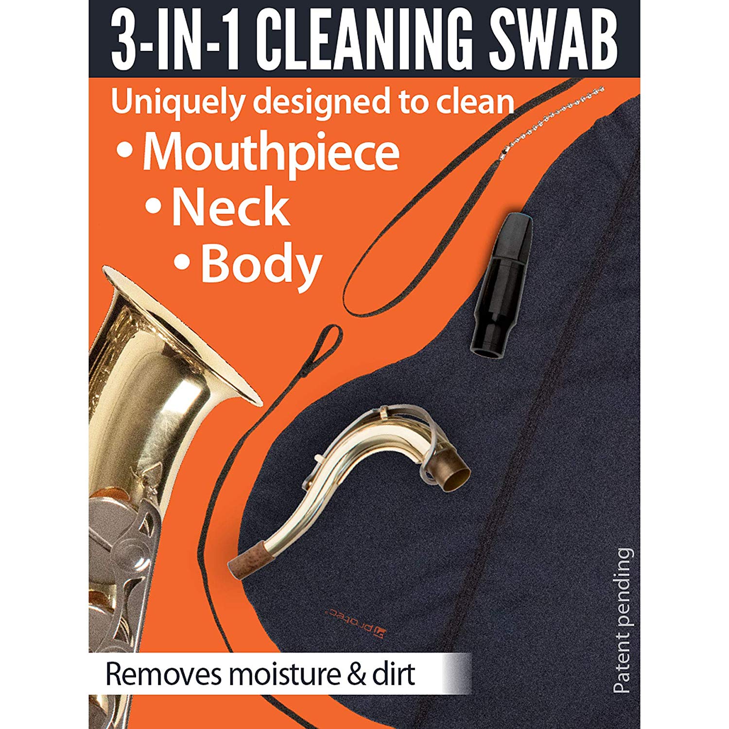 Protec A124 Body, Neck & Mouthpiece Swab: Tenor Saxophone