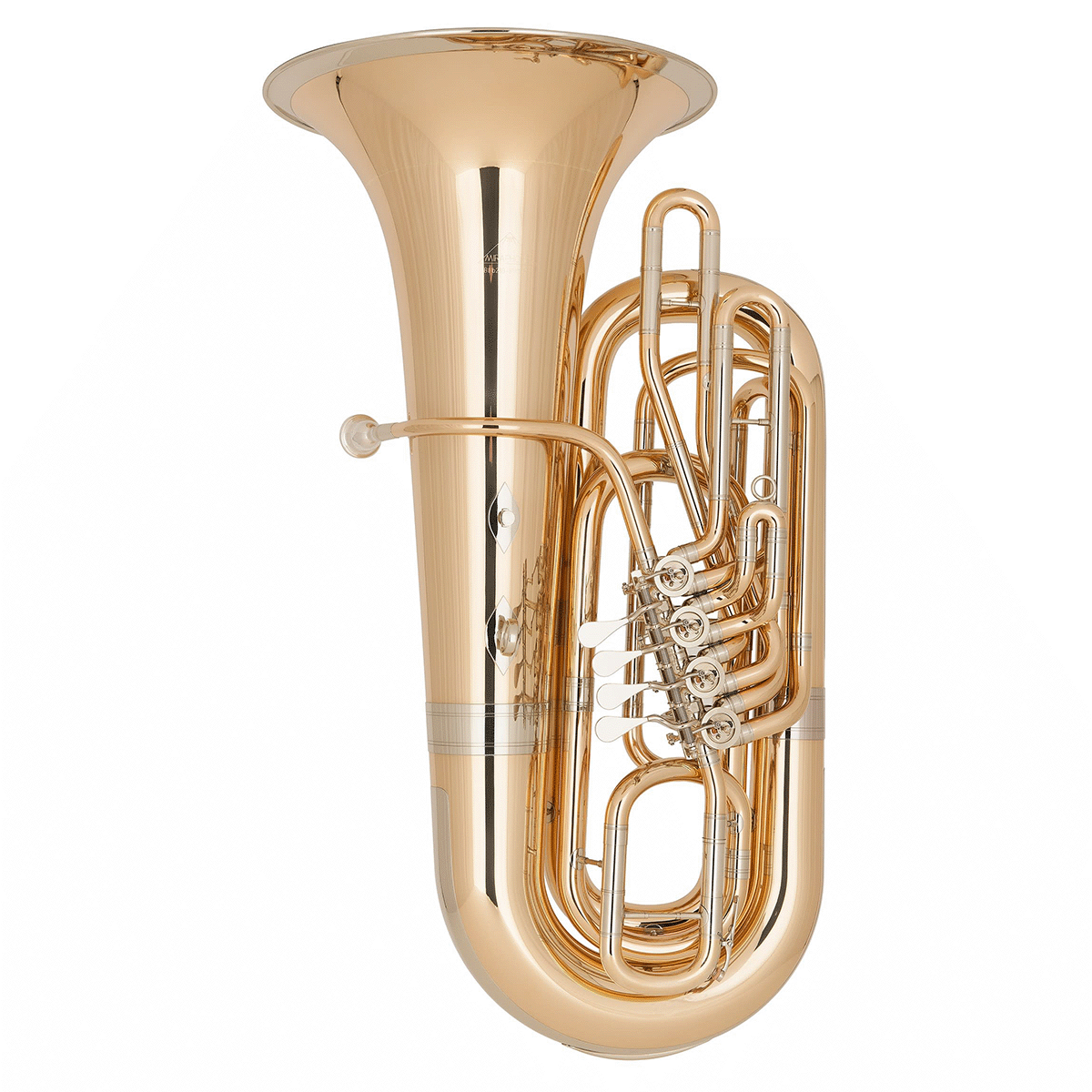 Miraphone Model BB289A BBb Tuba in Gold Brass