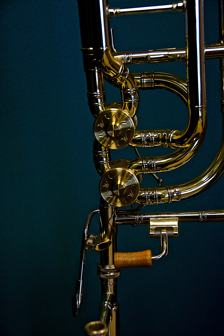 M&W 929 Large Bore Double Valve Bass Trombone Bb/F/Gb with Detachable Bell