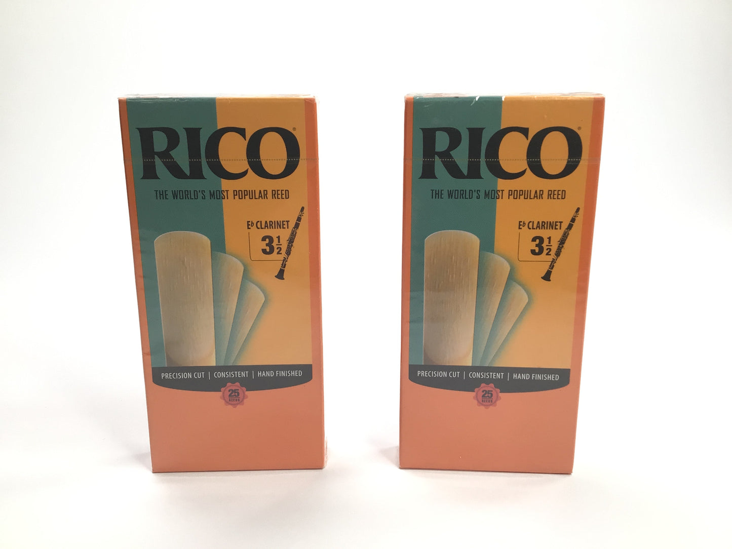 Reed Lot 13. Rico Eb Clarinet Reeds, Strength 3 1/2, Two Boxes of 25 Reeds [795]